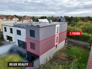 Pronájem komerčních prostor, 52 m², Nová Přímětická, Znojmo – 1. patro, pohled ze zahrady