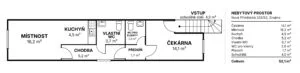 Pronájem komerčních prostor, 52 m², Nová Přímětická, Znojmo – půdorys
