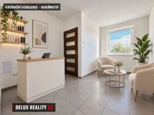 Pronájem komerčních prostor, 52 m², Nová Přímětická, Znojmo – ilustrační vizualizace kadeřnictví 1